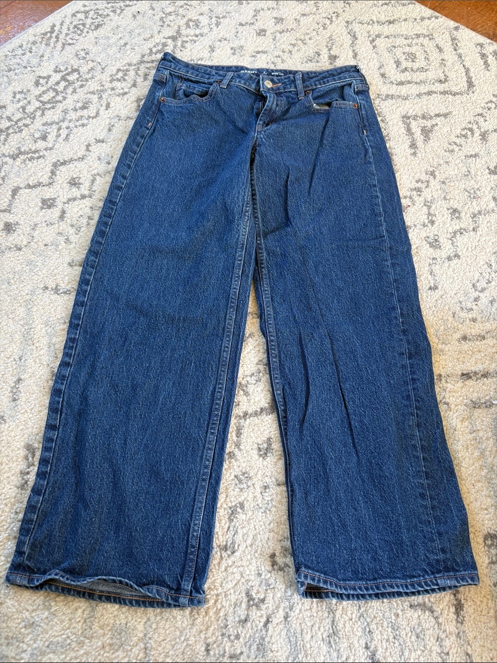Old Navy mid- Rise Wide Leg Jeans - Dark Blue